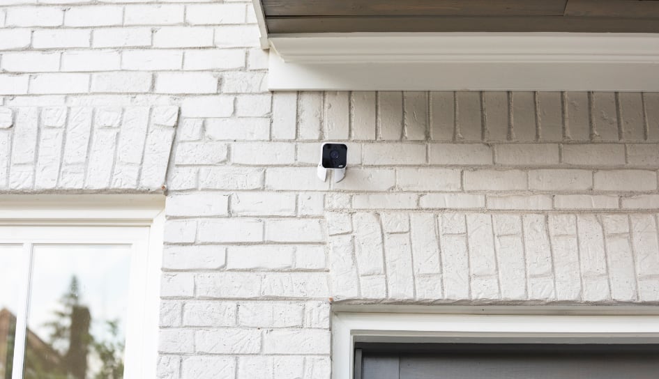 ADT outdoor camera on a Hartford home